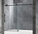 Load image into Gallery viewer, Custom Shower Doors Bypass Double hung with Vertical Handles (black)