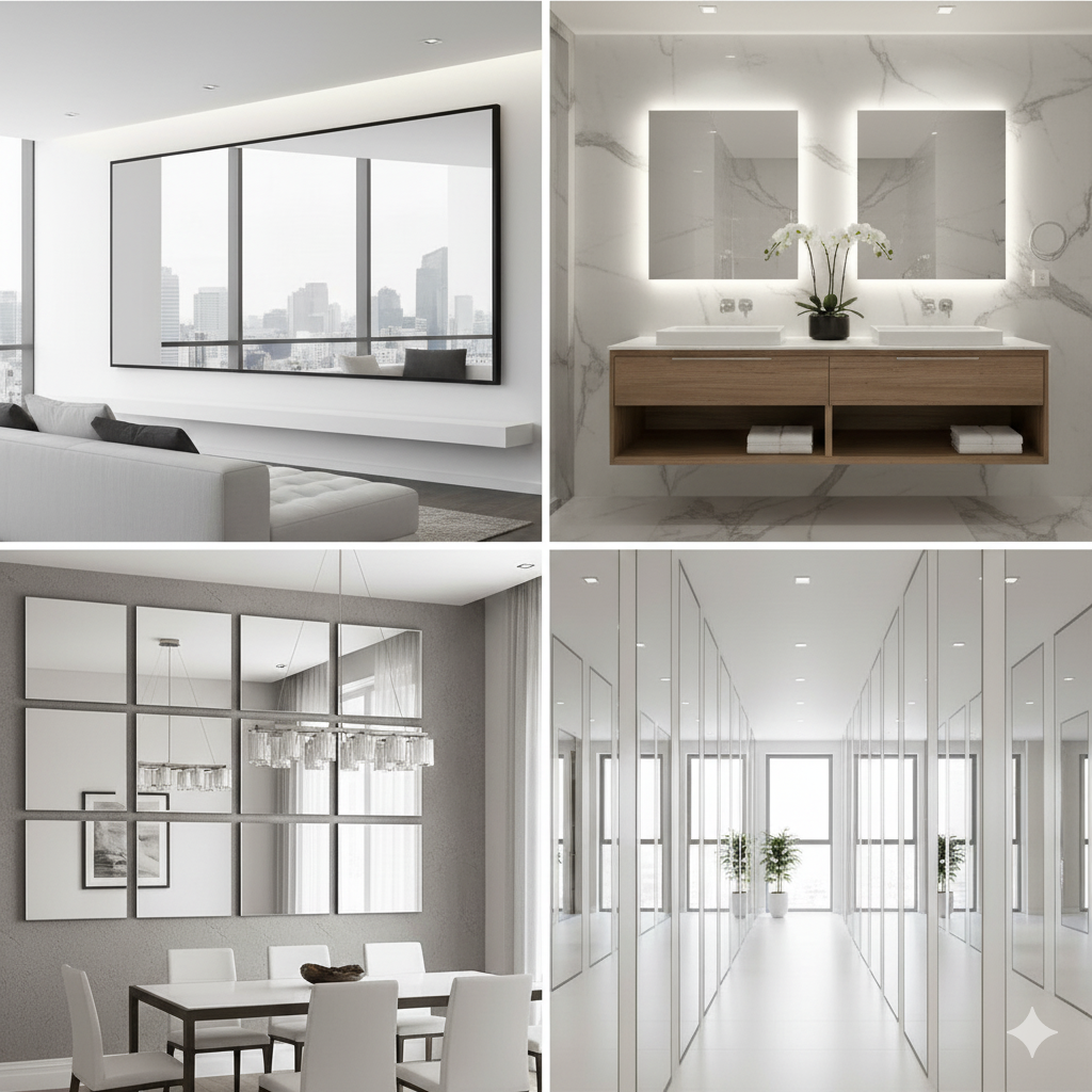 Custom Size Mirror | Cut to Your Specs | 1/4 Thick with  Polished Edge