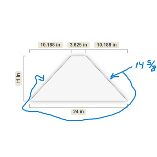 Trapezoid- Glass Shelve