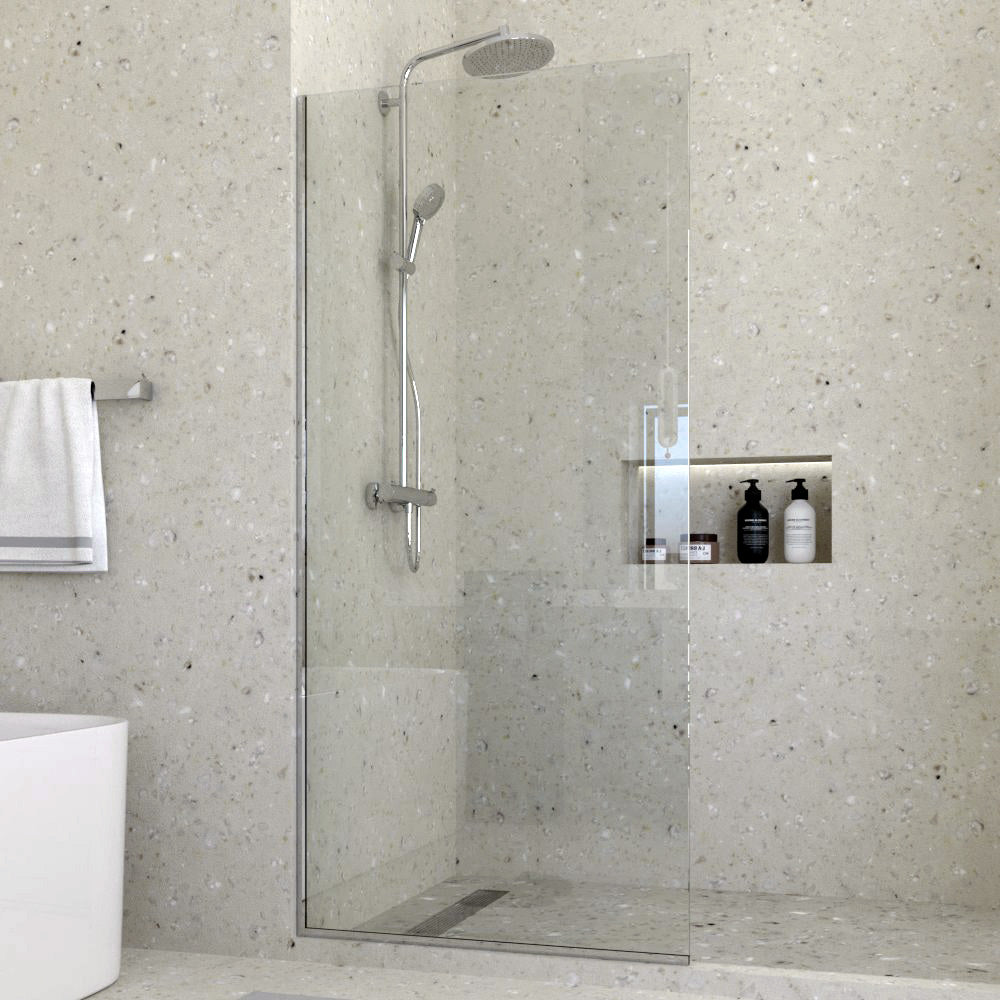 Frameless Fixed Glass Shower Panel - Tempered Glass