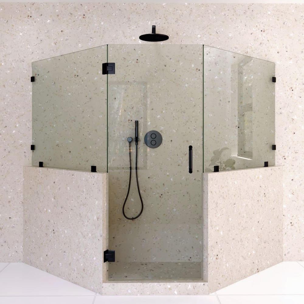 10._Right_handle_neo_angle_shower_door_with_two_knee_walls-min