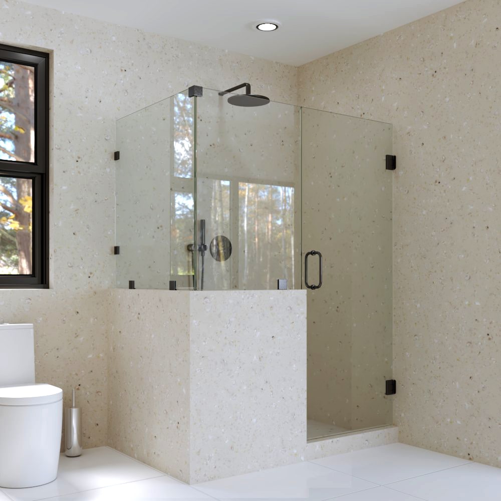16._Left_handle_corner_shower_door_with_left_side_knee_wall-min