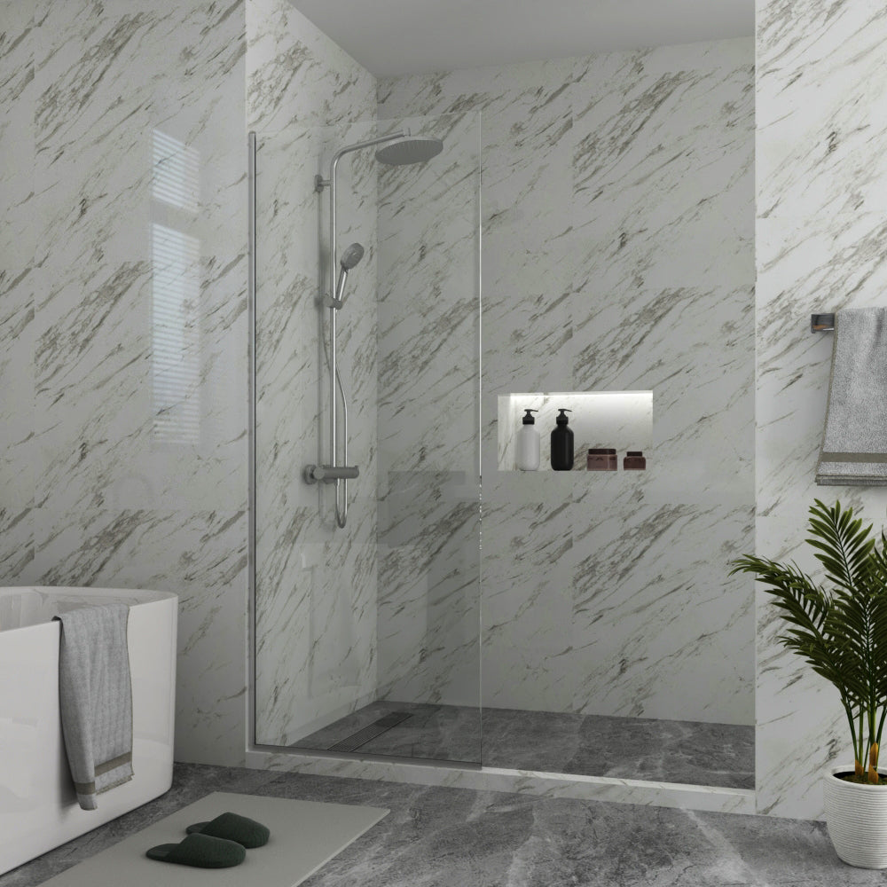 Frameless Fixed Glass Shower Panel - Tempered Glass