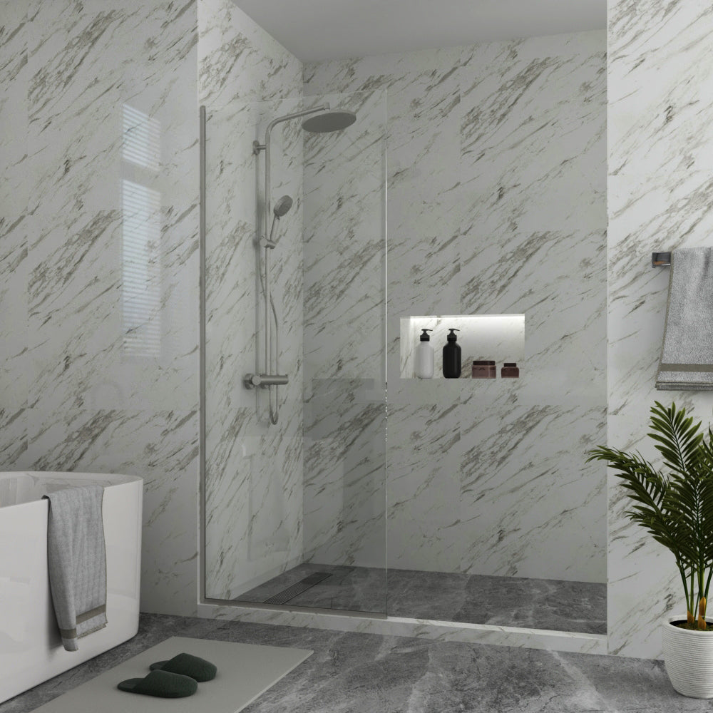 Frameless Fixed Glass Shower Panel - Tempered Glass
