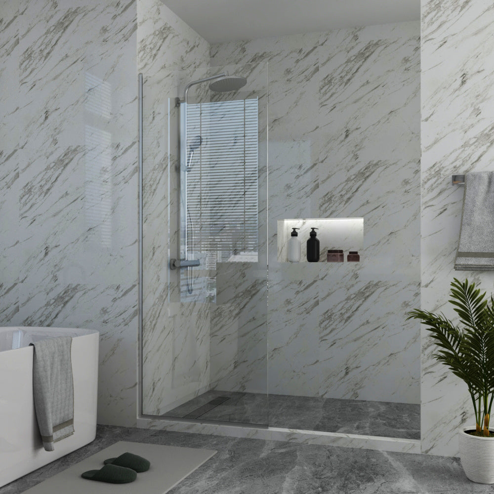 Frameless Fixed Glass Shower Panel - Tempered Glass