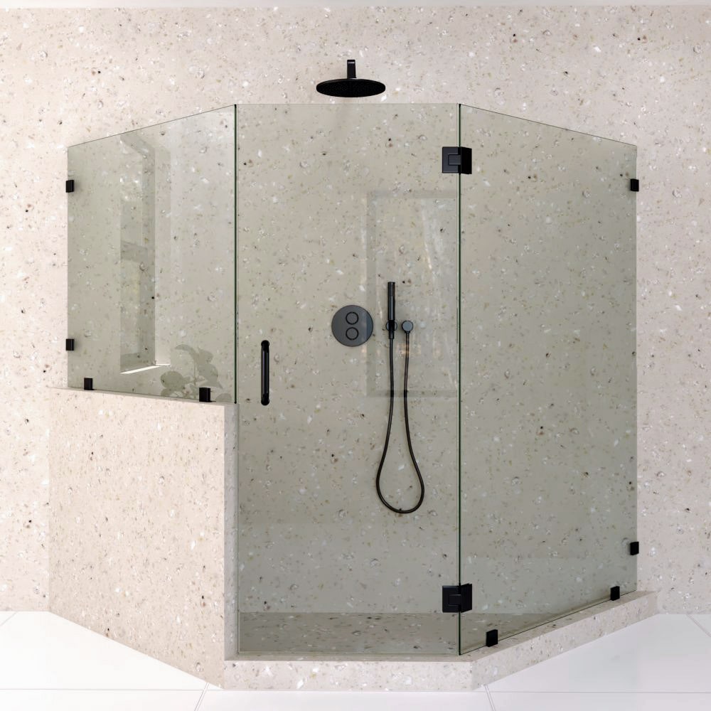 3._Left_handle_neo_angle_shower_door_with_left_knee_wall_and_right_panel-min