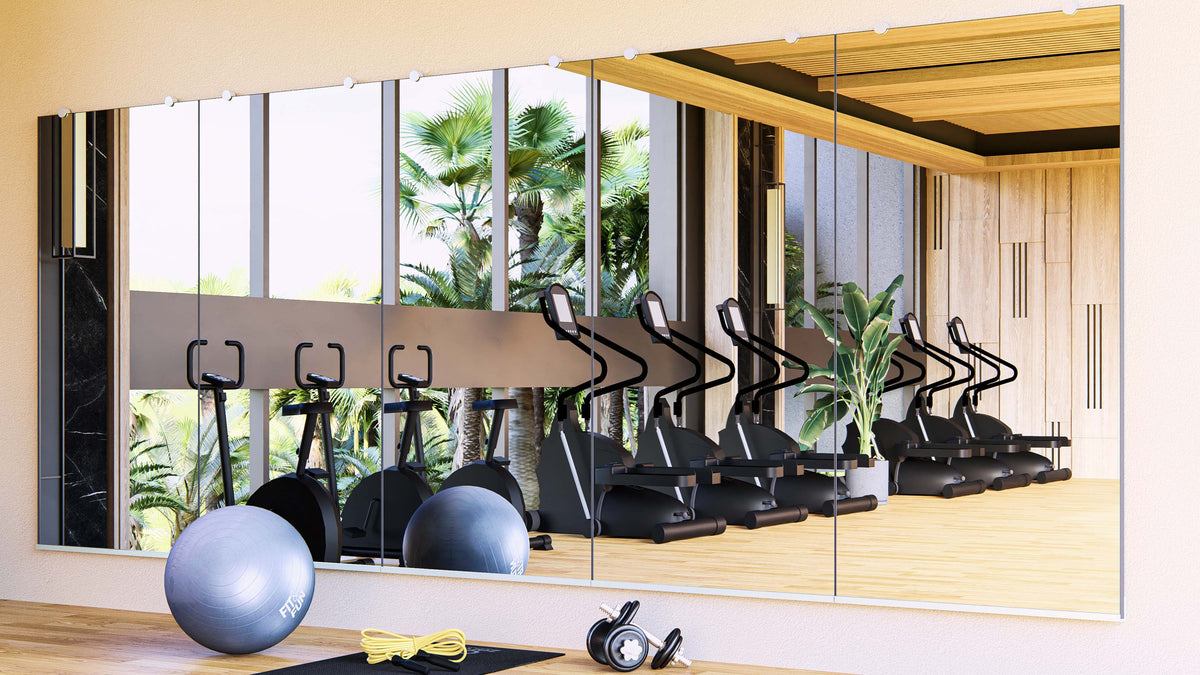 Home Gym Mirror - Large Full Body Mirror for Yoga & Fitness - 48''x72'' Wall Mounted - Home Gym, Garage, Bedroom & Bathroom