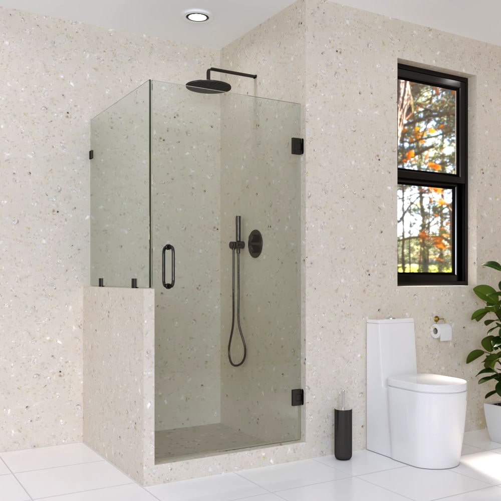 4._Left_handle_corner_shower_door_with_left_knee_wall-min