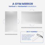 Load image into Gallery viewer, Home Gym Mirror - Large Full Body Mirror for Yoga &amp; Fitness - 48''x72'' Wall Mounted - Home Gym, Garage, Bedroom &amp; Bathroom
