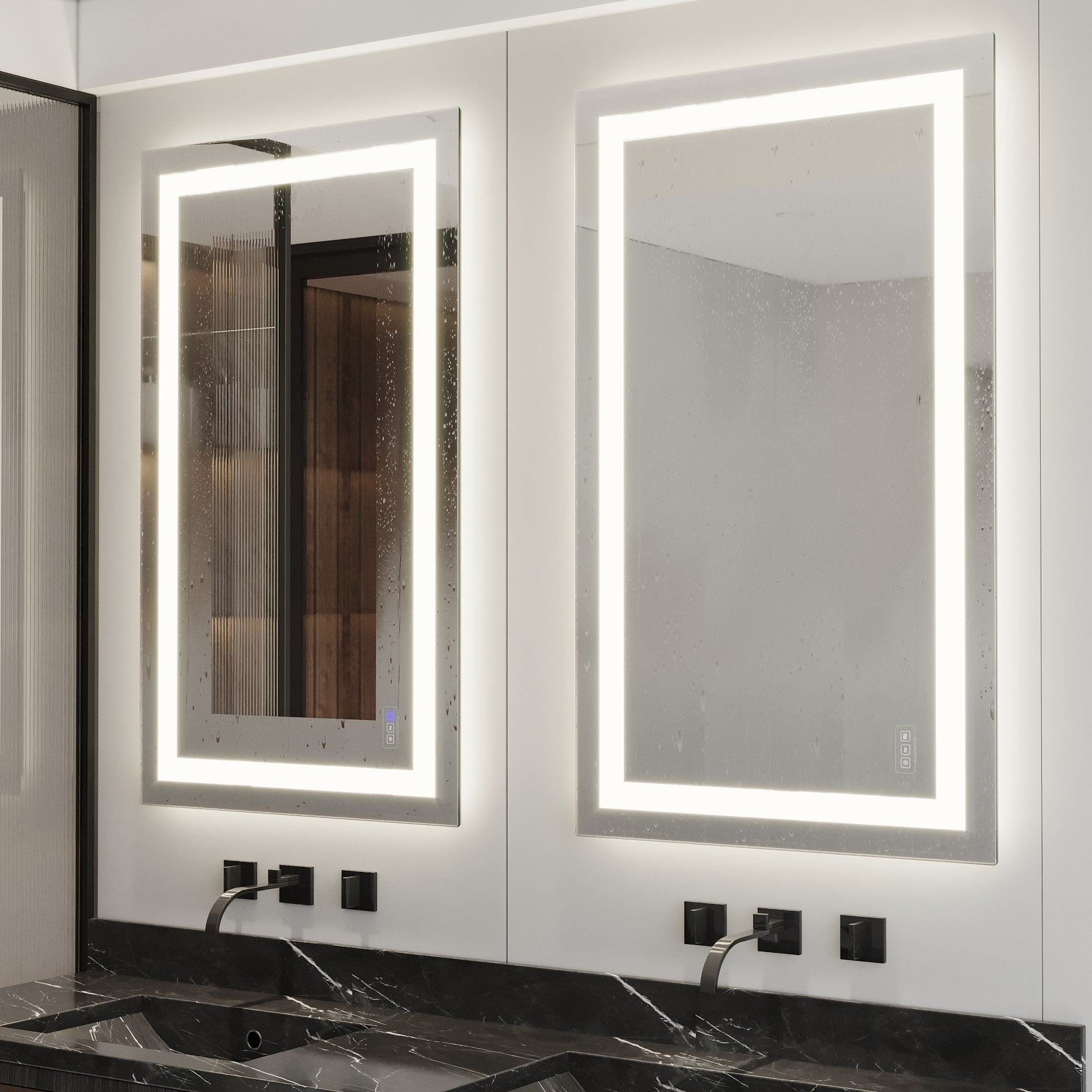 LED Bathroom Mirror with Lights, Anti-Fog, Dimmable, Backlit + Front Lit,Shatter-Proof