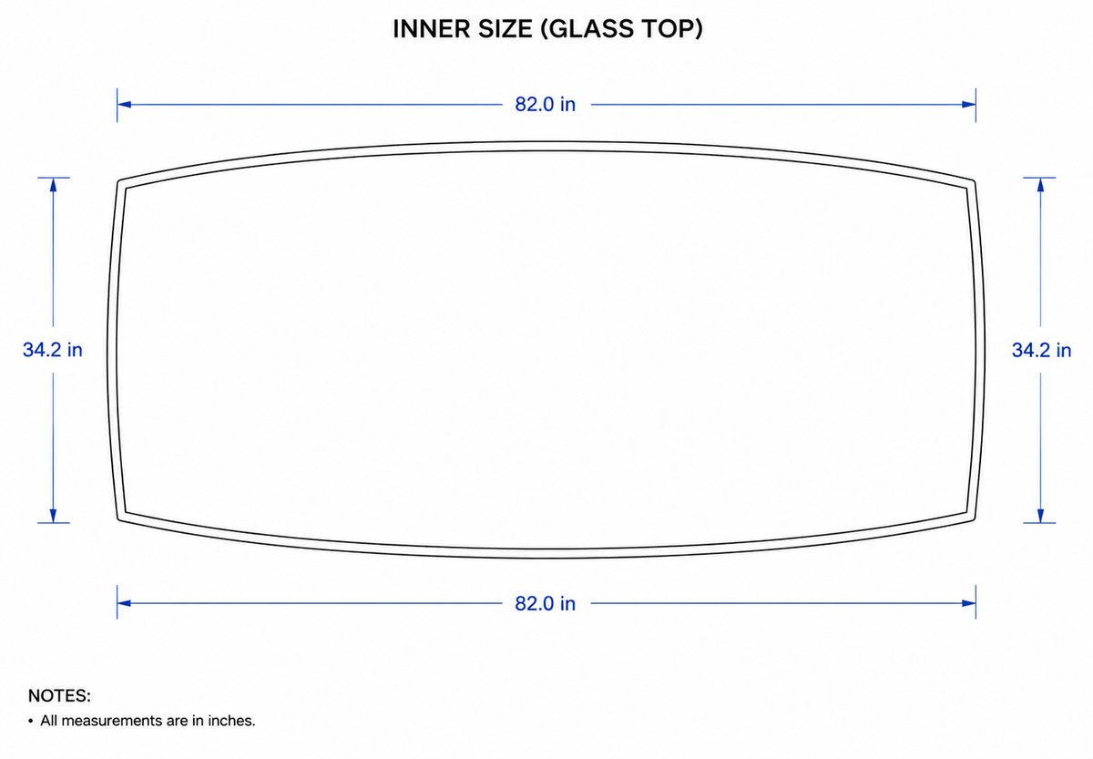2 pcs Custom Table Glass Top
