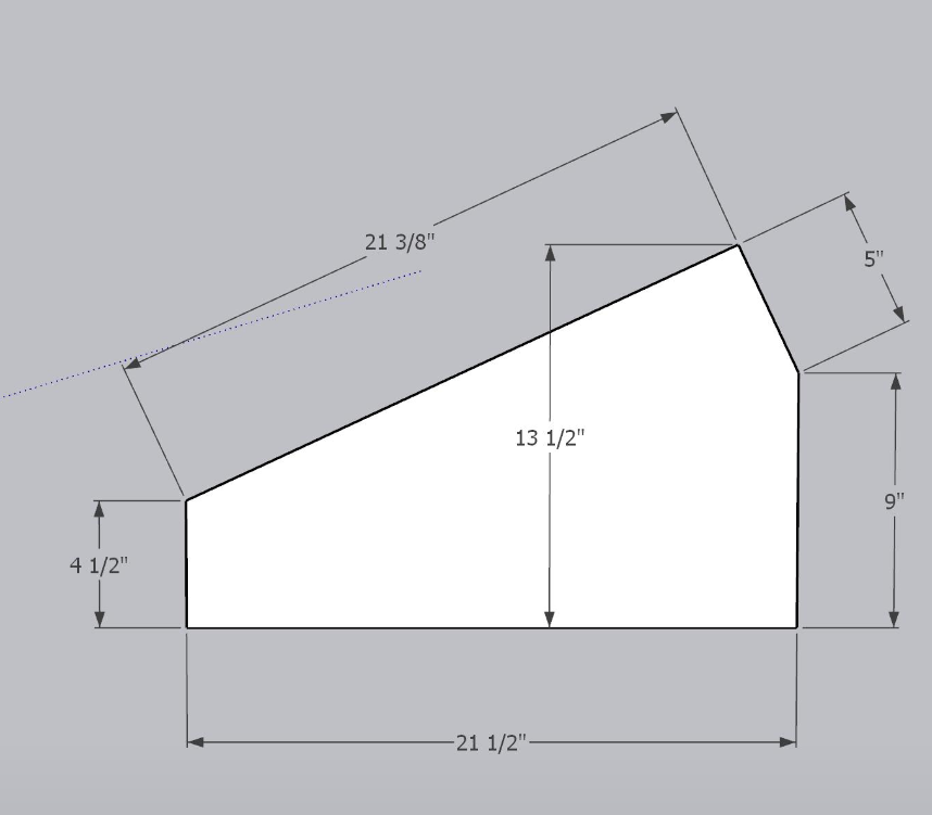 2 Units Custom Made - Special Shape Tempered Glass