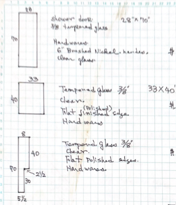 Custom Shower Panels and Swing Door