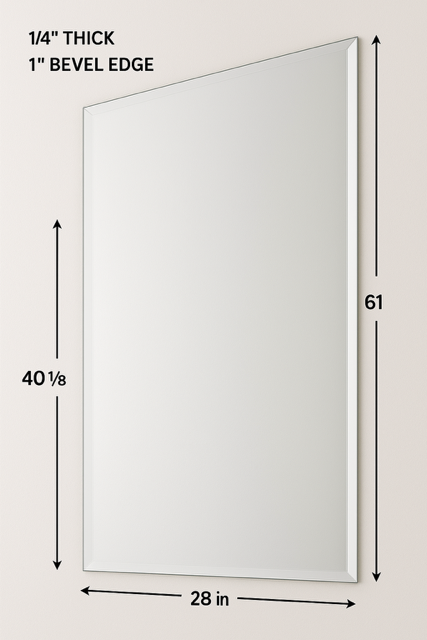 Custom Clear Tempered Glass with 1" Beveled Edges