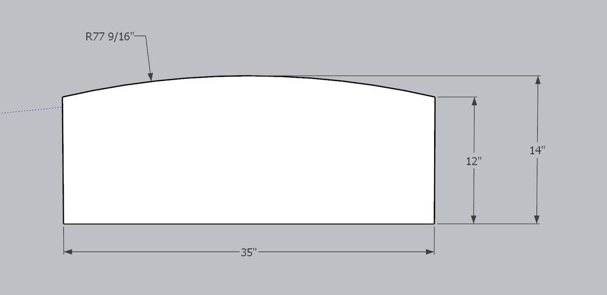 Custom Made Glass with Sketch (Arch Type)