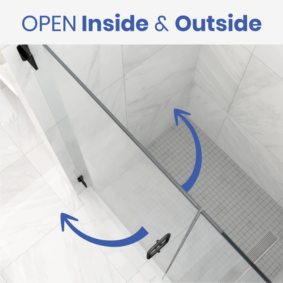 Hinged Frameless Shower Doors - Custom Glass Shower Doors