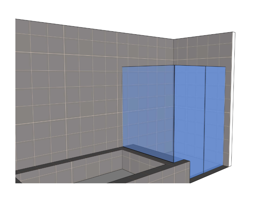 Custom Corner Shower with Sketch