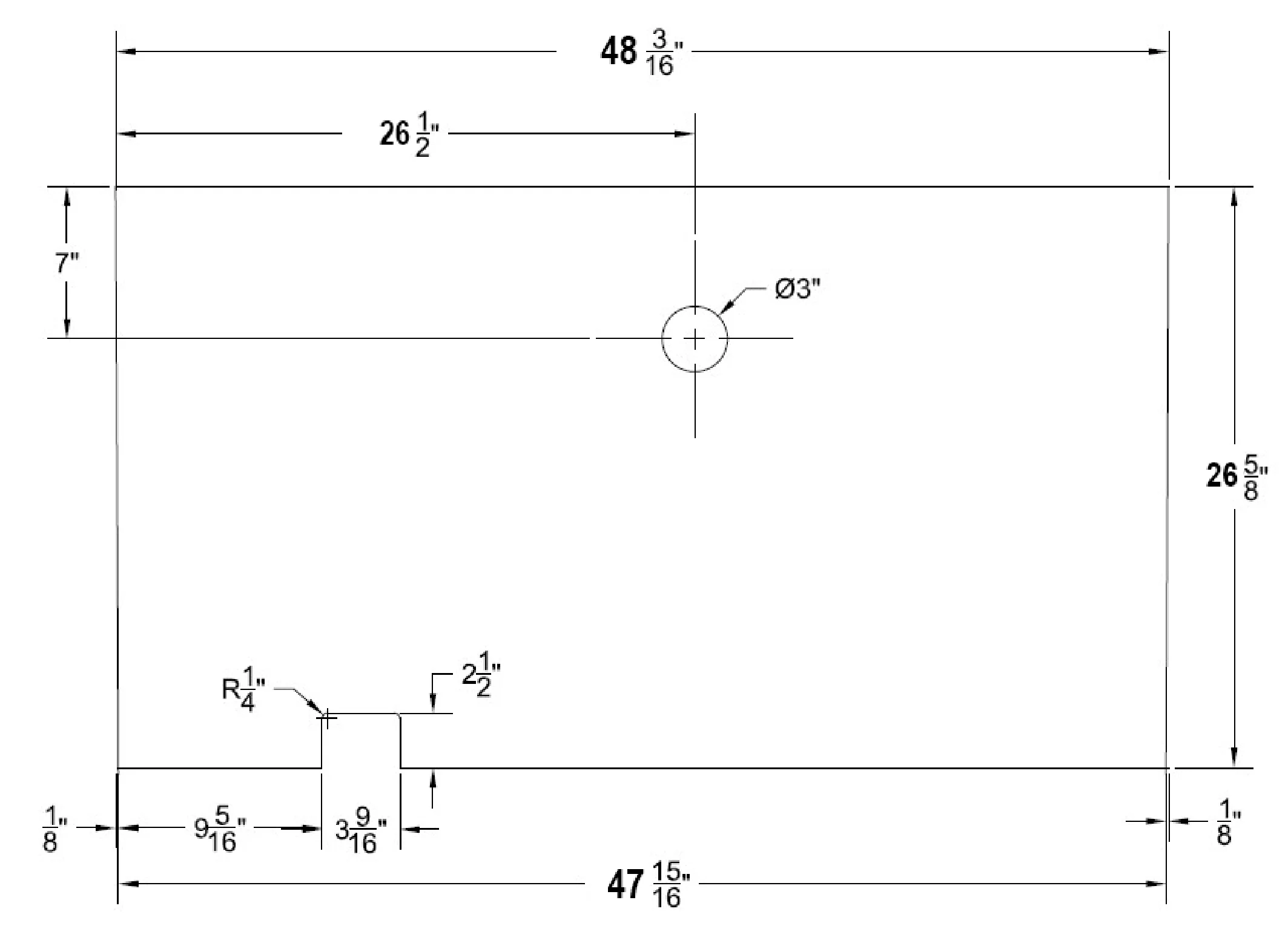 Custom-Cut Tempered Black Glass