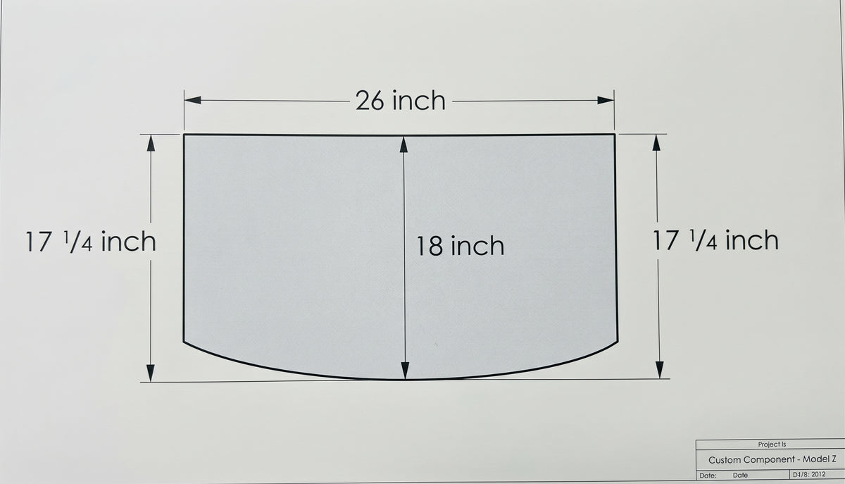 Special Cut Glass - Clear 1/4 Tempered - 4 pcs