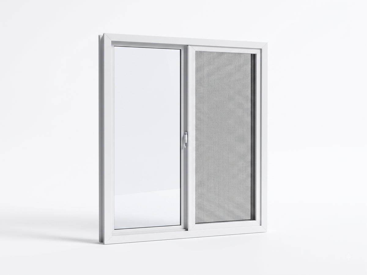 Heavy Duty Vinyl Sliding Windows with Double Pane LOW-E Insulated Tempered Glass and Fiberglass Screen