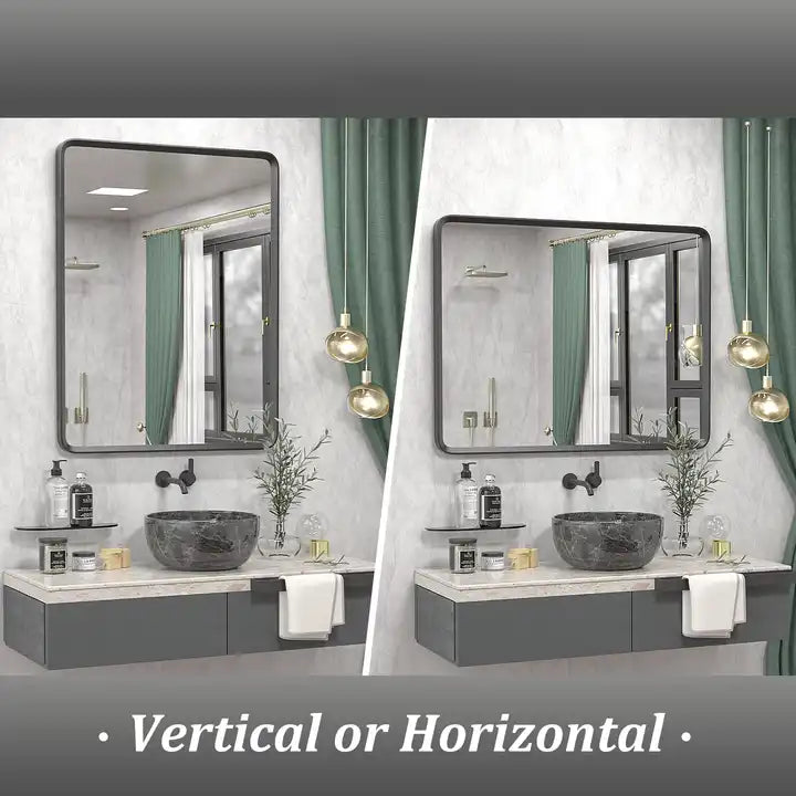 Bathroom Mirror for Wall - Black Bathroom Vanity Mirror