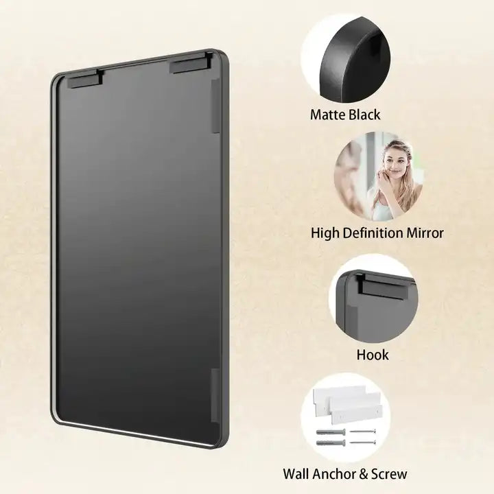 Bathroom Mirror for Wall - Black Bathroom Vanity Mirror