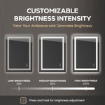 Load image into Gallery viewer, Large Vanity Mirror with Lights, Dimmable, Anti-Fog, Shatter-Proof
