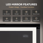 Load image into Gallery viewer, Large Vanity Mirror with Lights, Dimmable, Anti-Fog, Shatter-Proof

