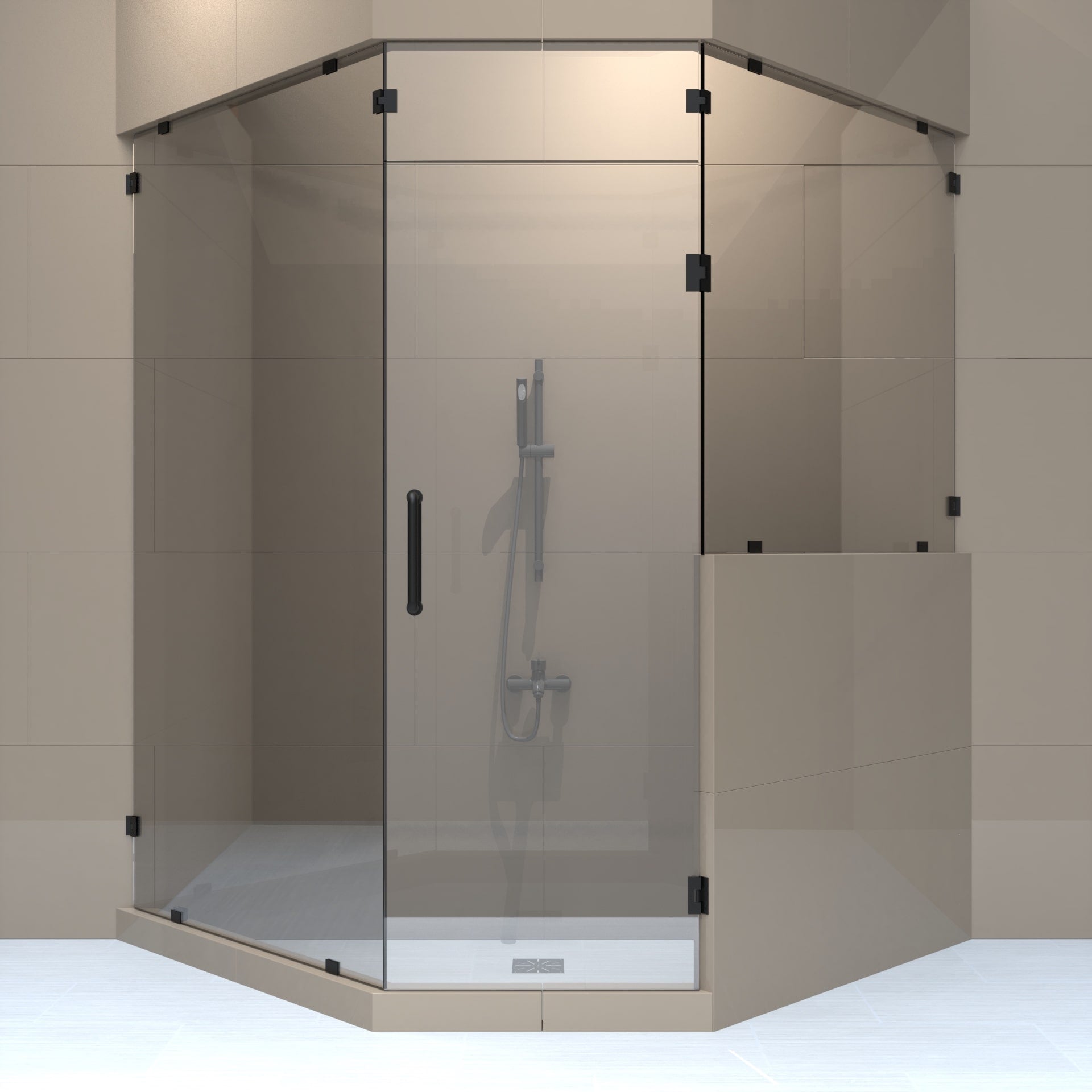 Left_Handle_Neo_Angle_Shower_Door_with_right_knee_wall_and_transom-min