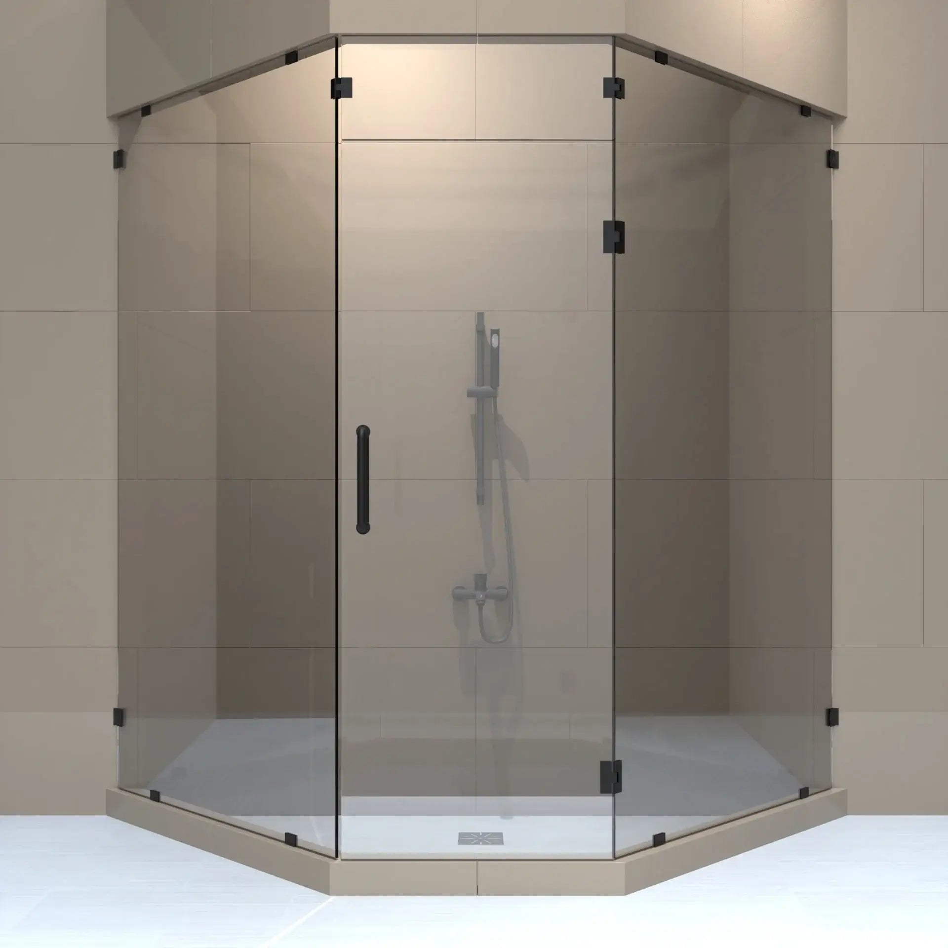 Left_Handle_Neo_Angle_Shower_Door_with_steam_shower_transom-min
