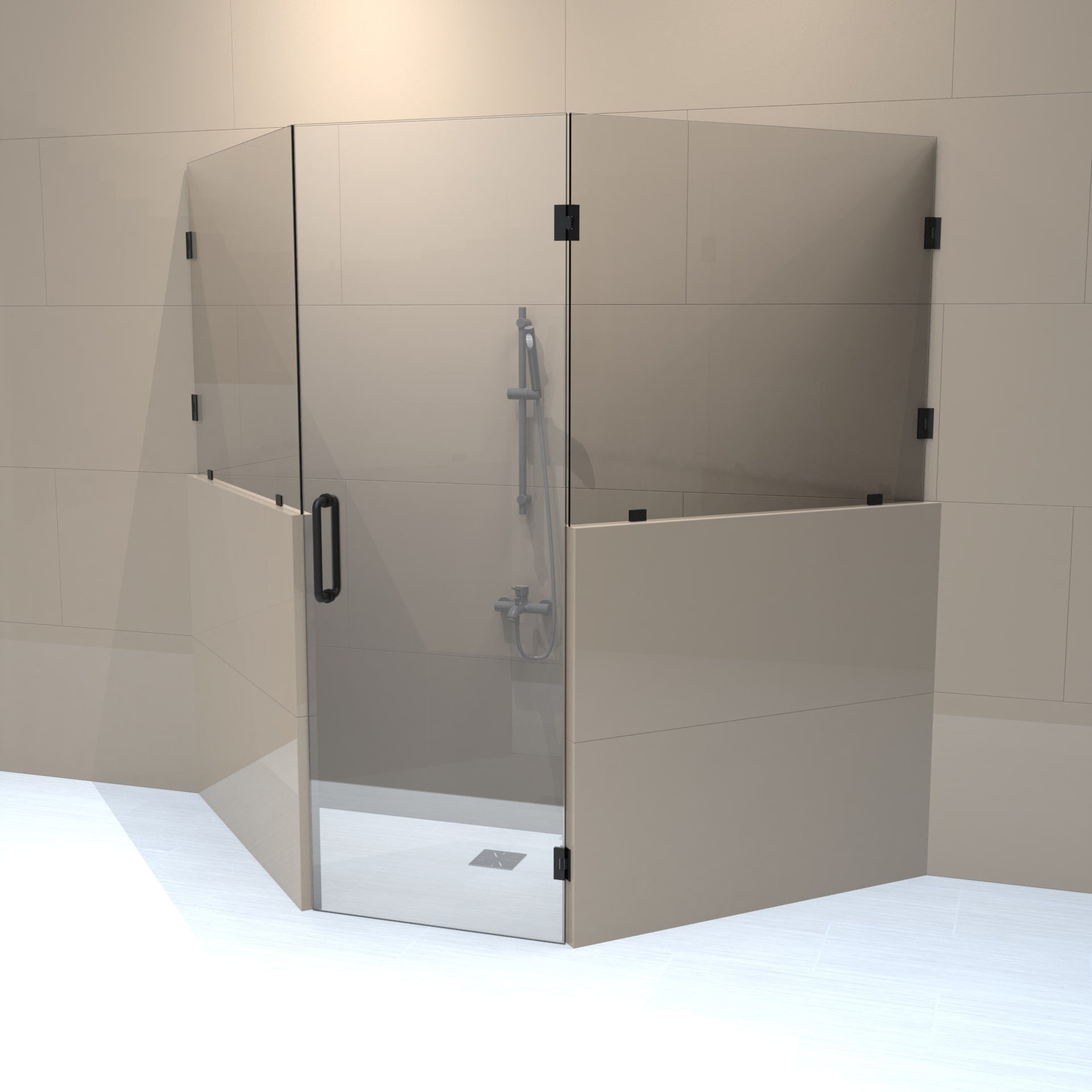 Left_handle_neo_angle_shower_door_with_two_knee_wall_2-min