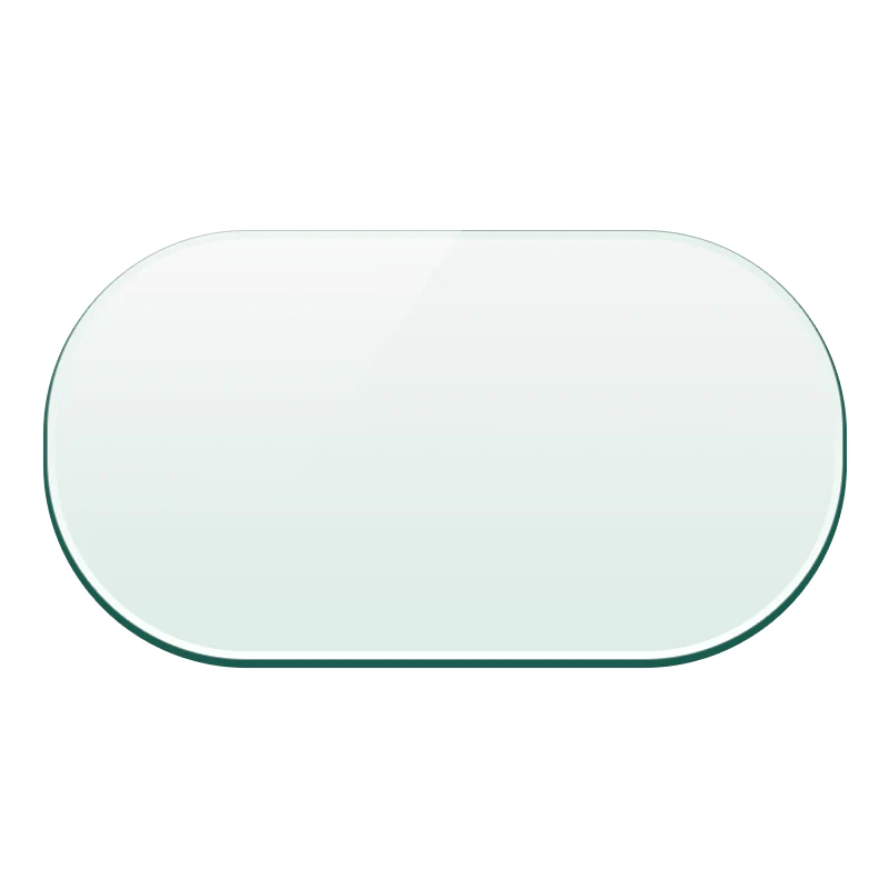 Oval Glass Table Top Tempered