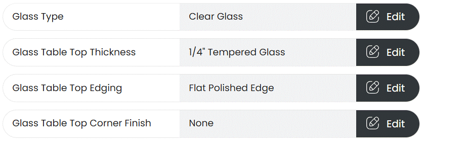 Tempered Round Table Top