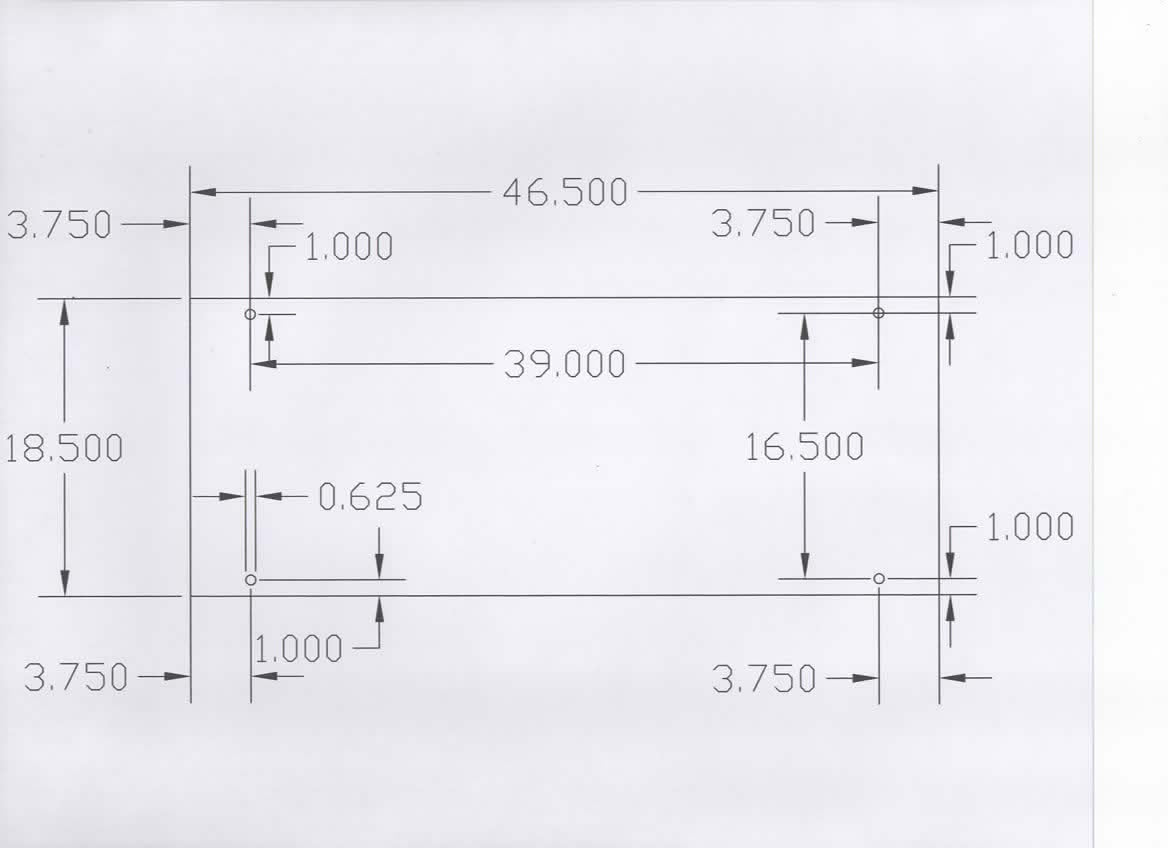 Custom Cut Ultra Clear Glass with 4 holes