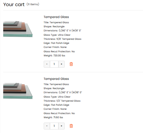 Custom Tempered Glass 11 Pcs