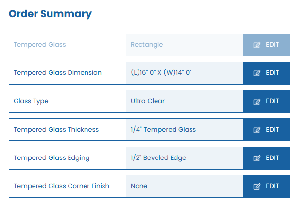 Ultra Clear Glass with 4 Holes of 7/16"