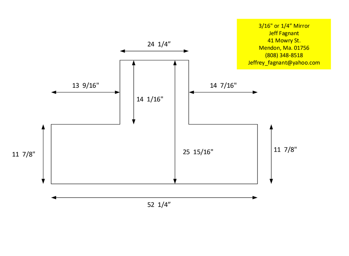 Special Cut 1/4" Mirror