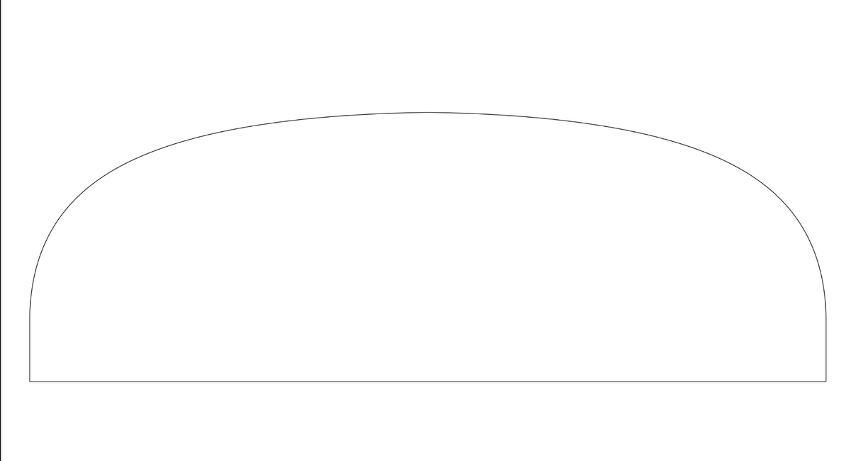 Custom Insulated Glass (arch type) with DXF file