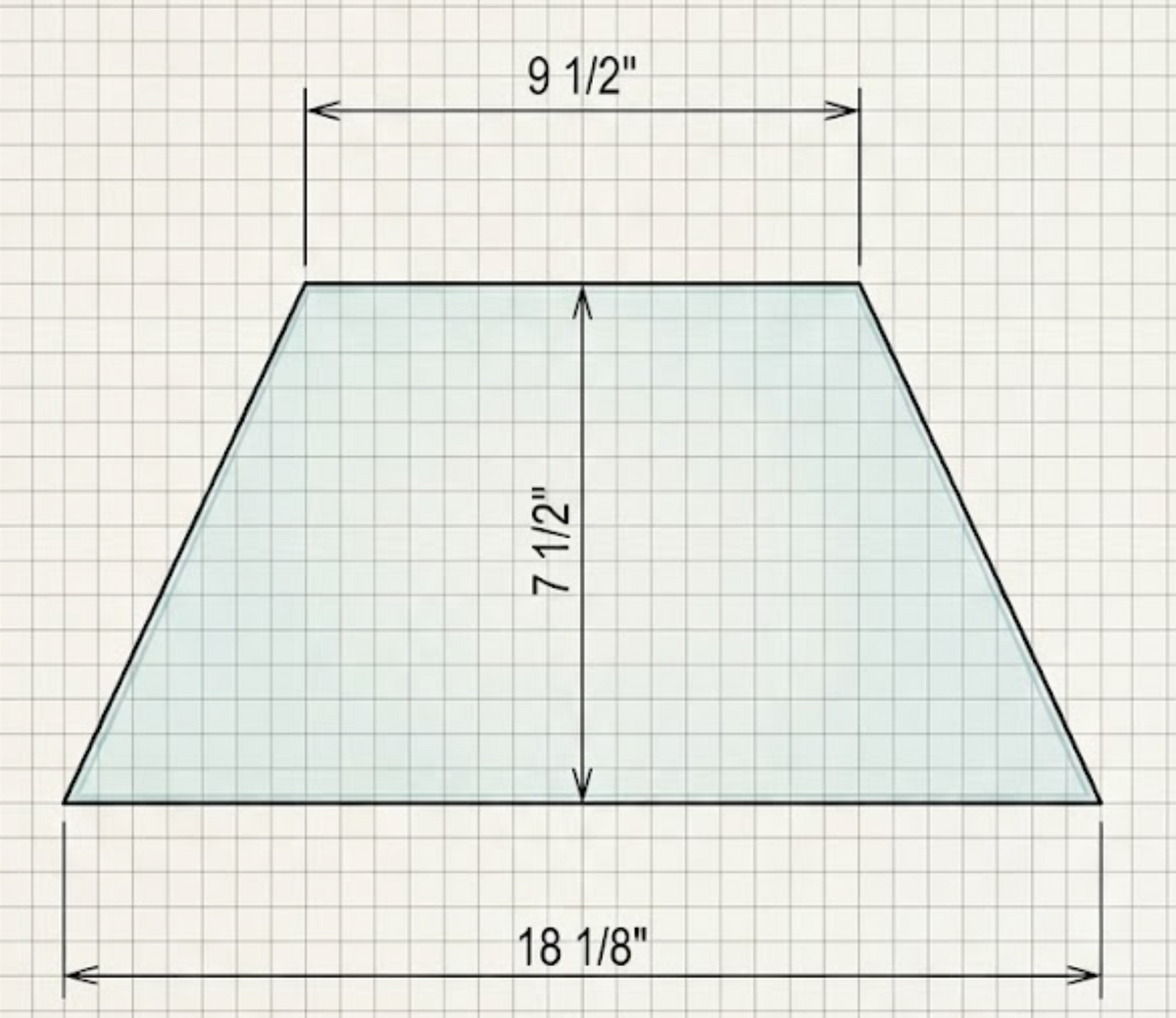 Qty.2 Trapezoid Custom Glass