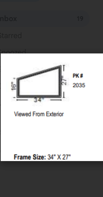 1 Unit Trapezoid Insulated Glass