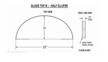 2 Custom Shape Table Top Glasses