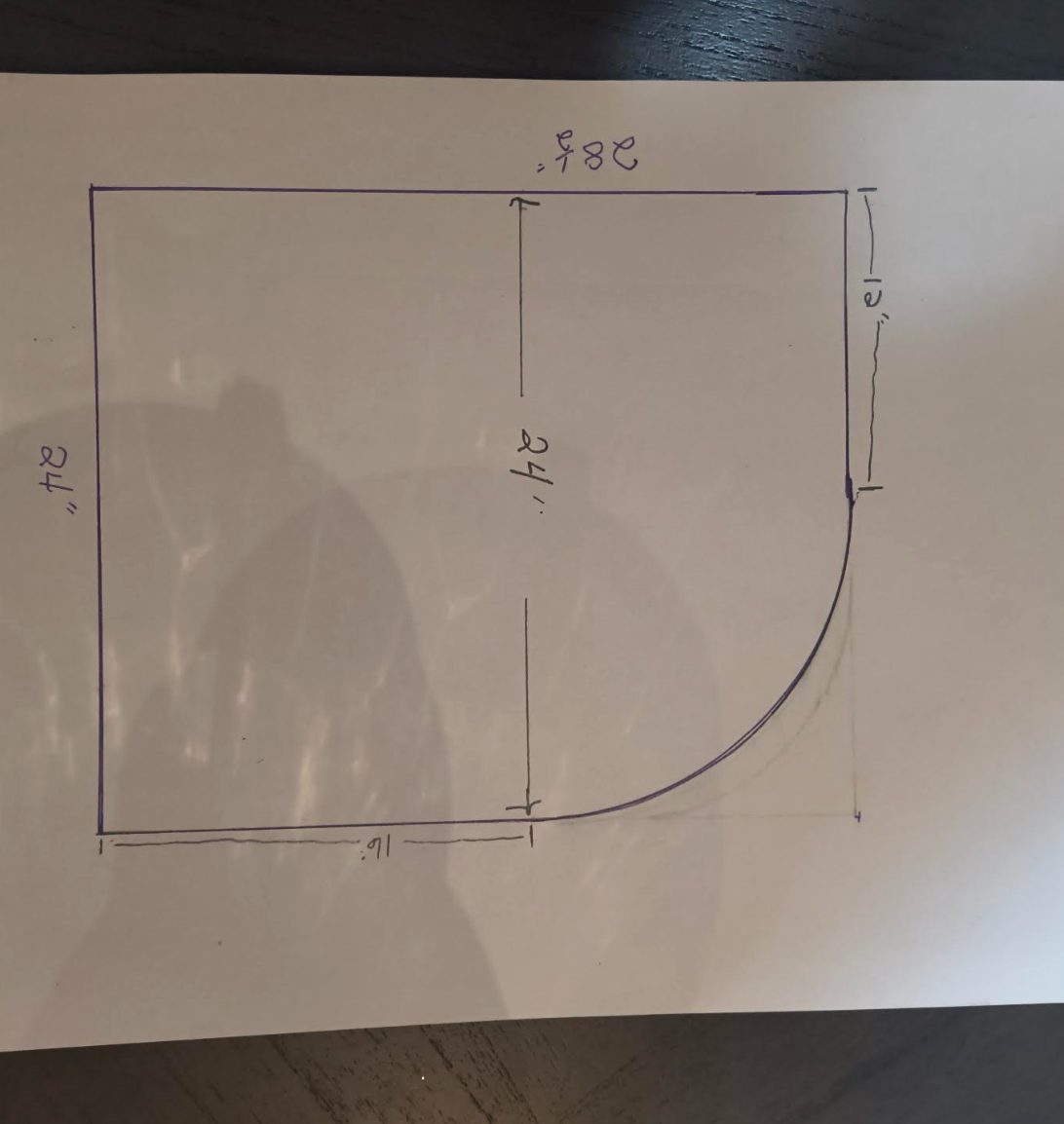 Custom Tempered Glass w/ Sketch