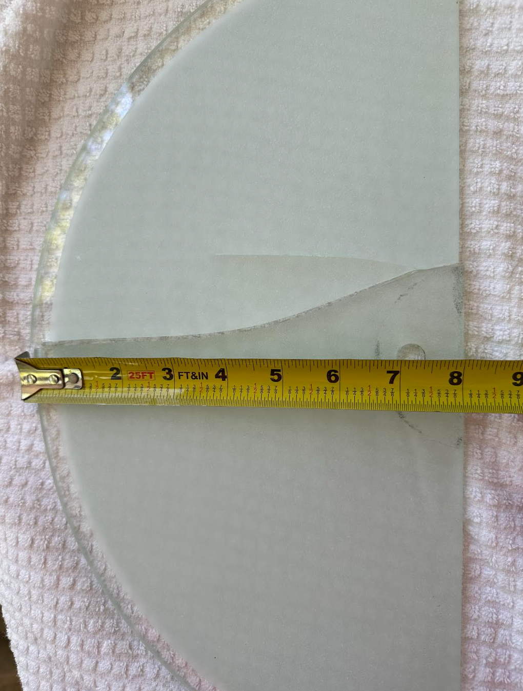 2 pcs Special Shape Frosted Glass-with Paper Pattern