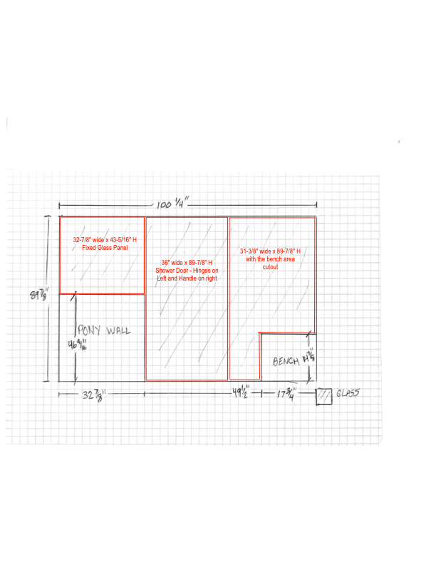 Shower Door with Panels