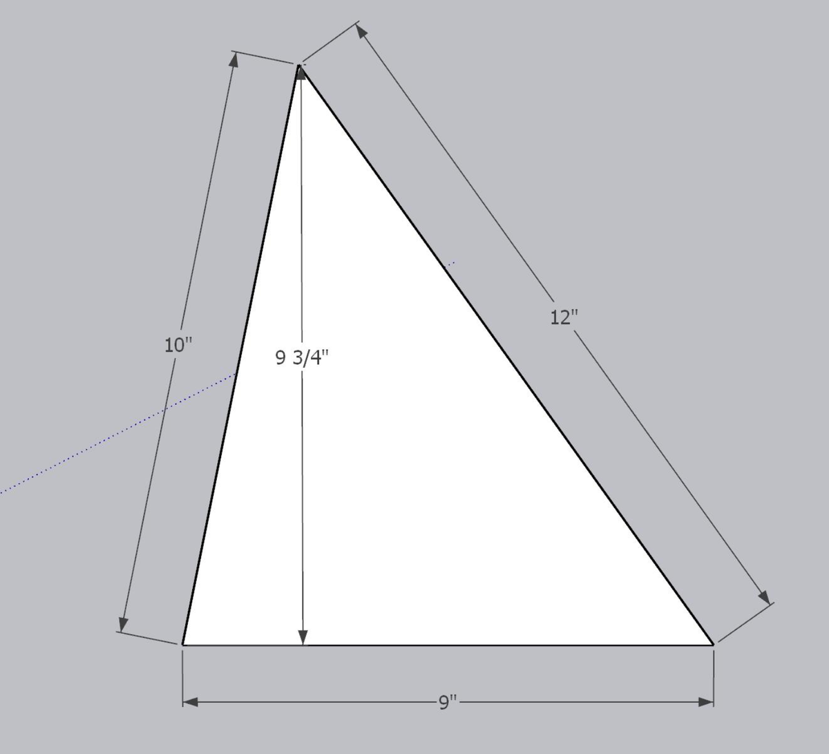 Qty. 2 Triangular Shape Tempered Glass