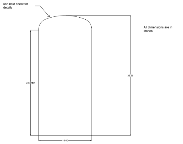 Custom Cut Vanity Mirror (Arch Top)