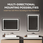 Load image into Gallery viewer, Large Vanity Mirror with Lights, Dimmable, Anti-Fog, Shatter-Proof
