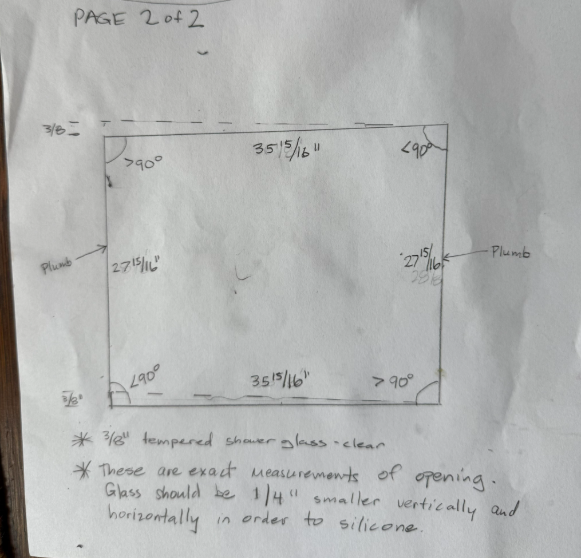 Shower Enclosure - 5 panels GO TO Sizes