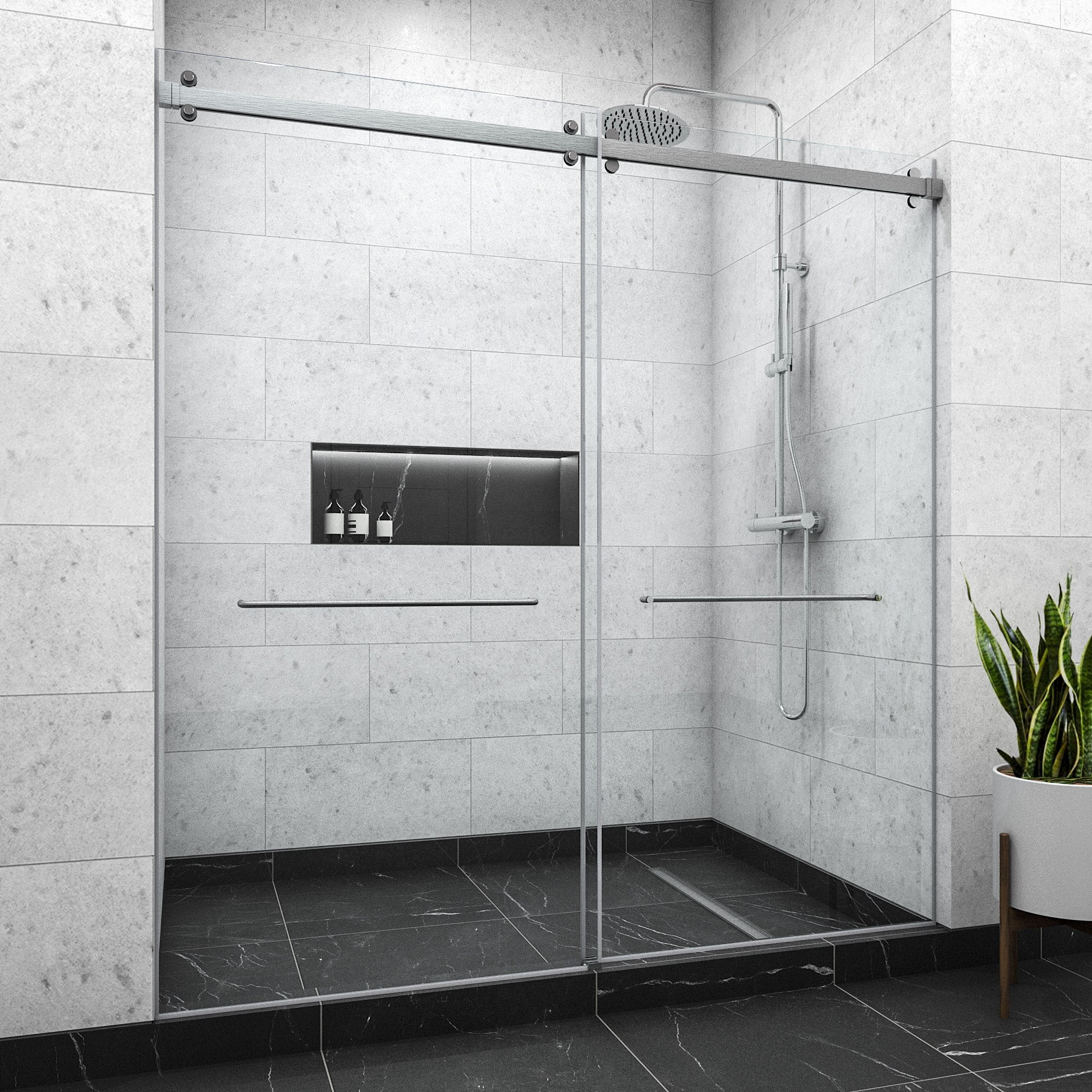 Frameless ByPass Shower Doors