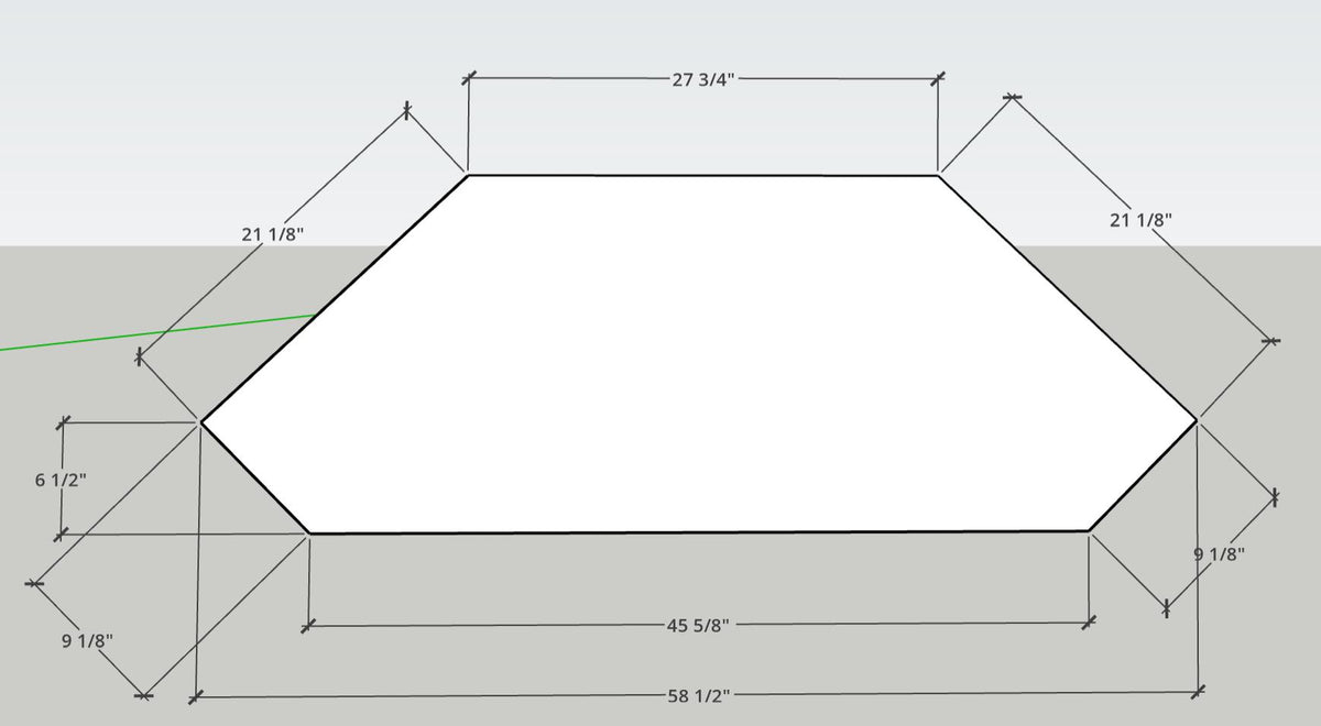 Hexagon Glass with Sketch